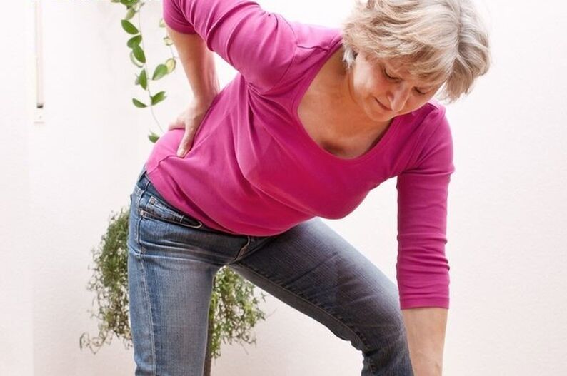 Dor lumbar debido á osteocondrose